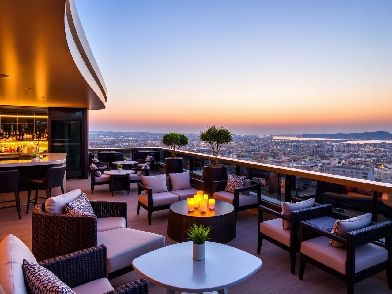 Coworking lounge and rooftop terrace at COMARINE WorkHub Larnaca